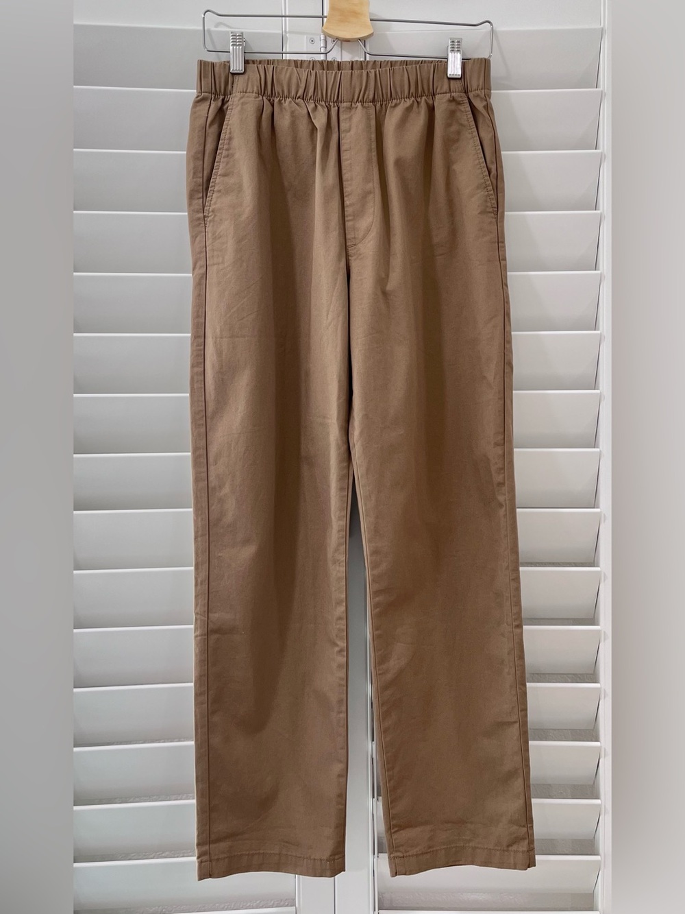 MUJI Men’s Cotton Easy Pants Size S Brown Khaki Relaxed Drawstring
